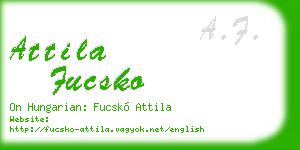 attila fucsko business card